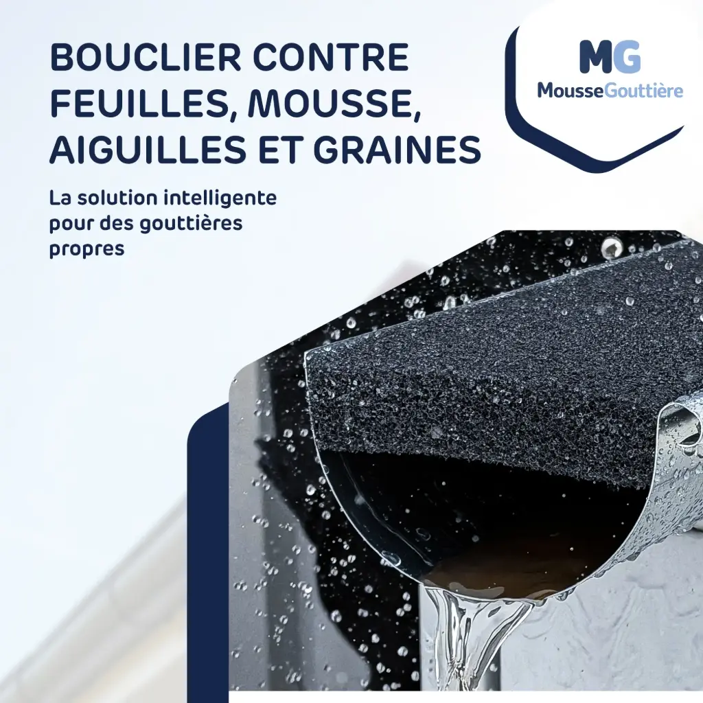 Mousse gouttière: Protection contre les feuilles et les aiguilles, France & Belgique, DEV25. 1,2m