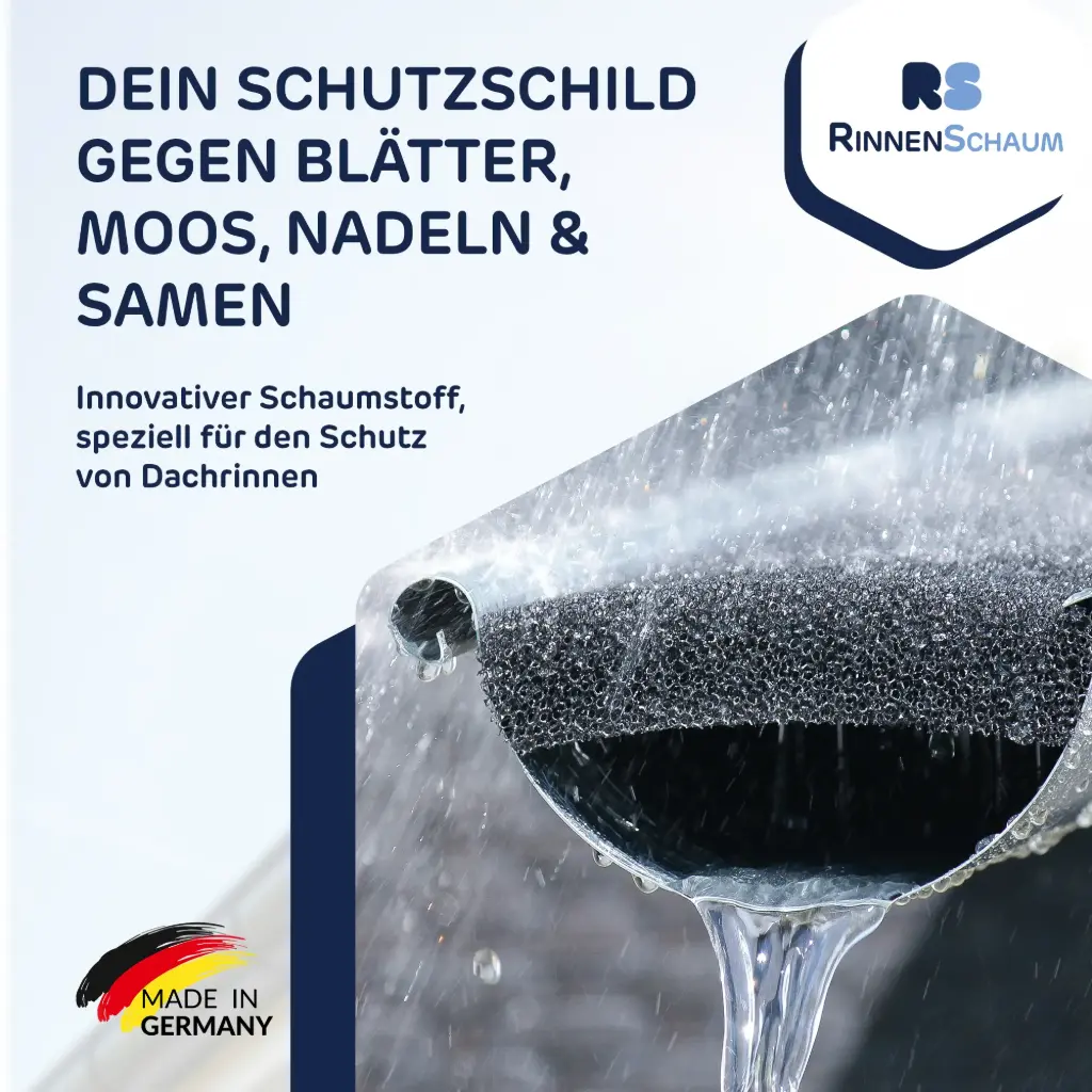Rinnenschaum: Laub- und Nadelschutz. Deutsche Dachrinne, 3 Größen. 1,2m